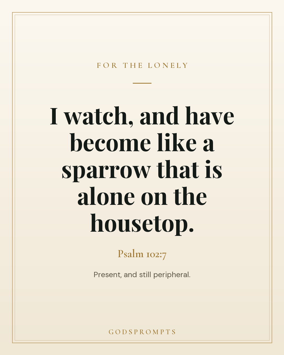 Psalm 102:7 scripture card