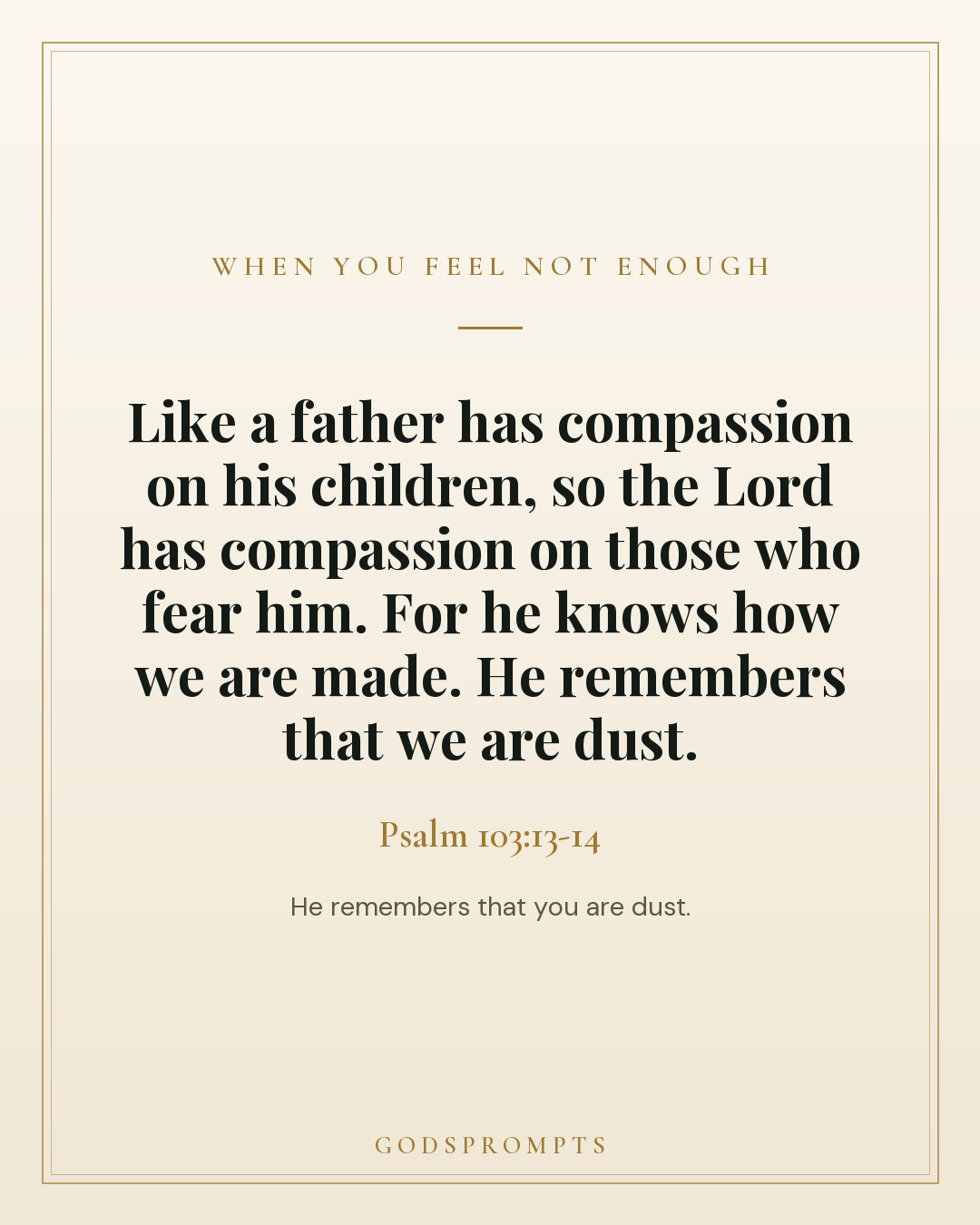 Psalm 103:13-14 scripture card