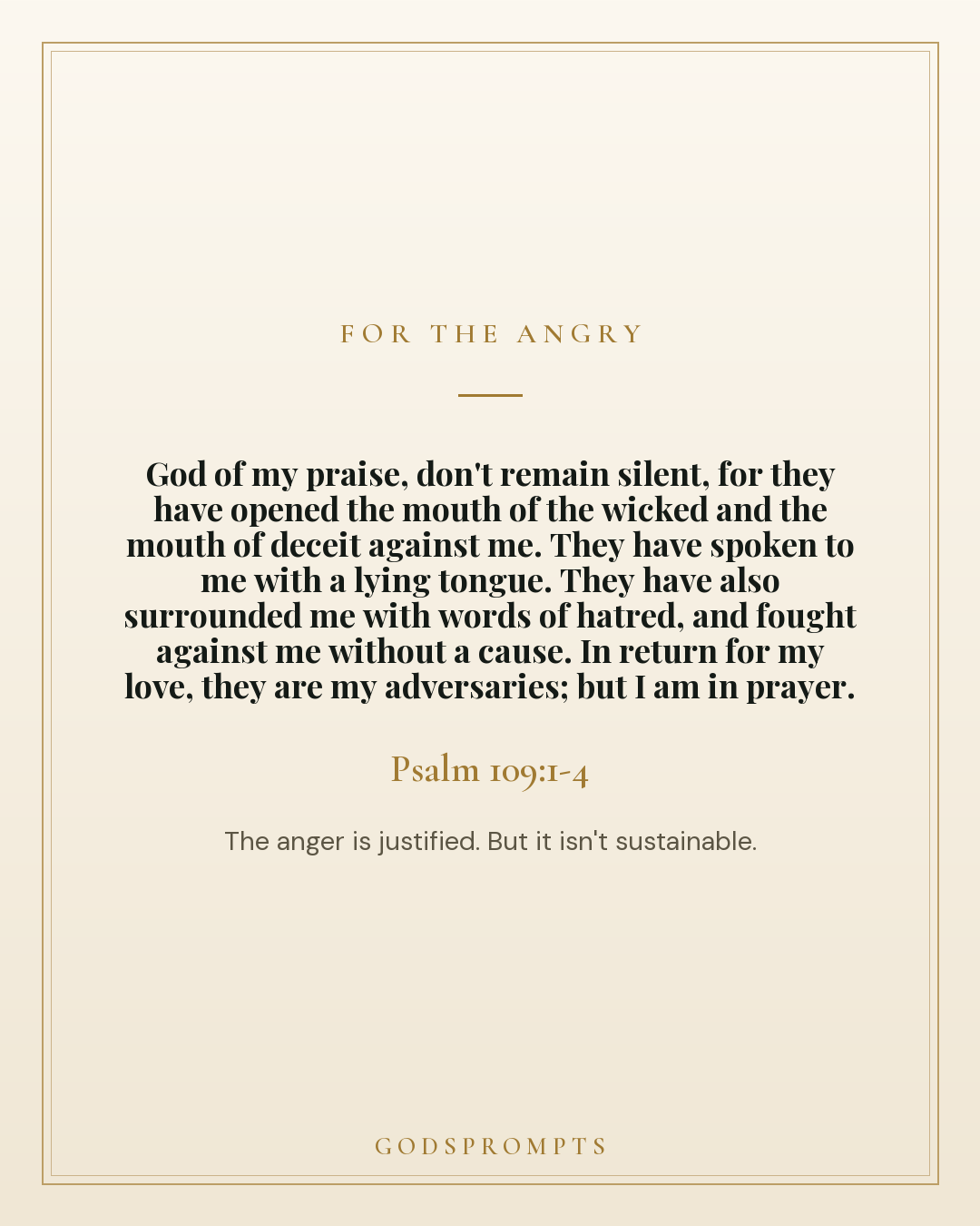Psalm 109:1-4 scripture card