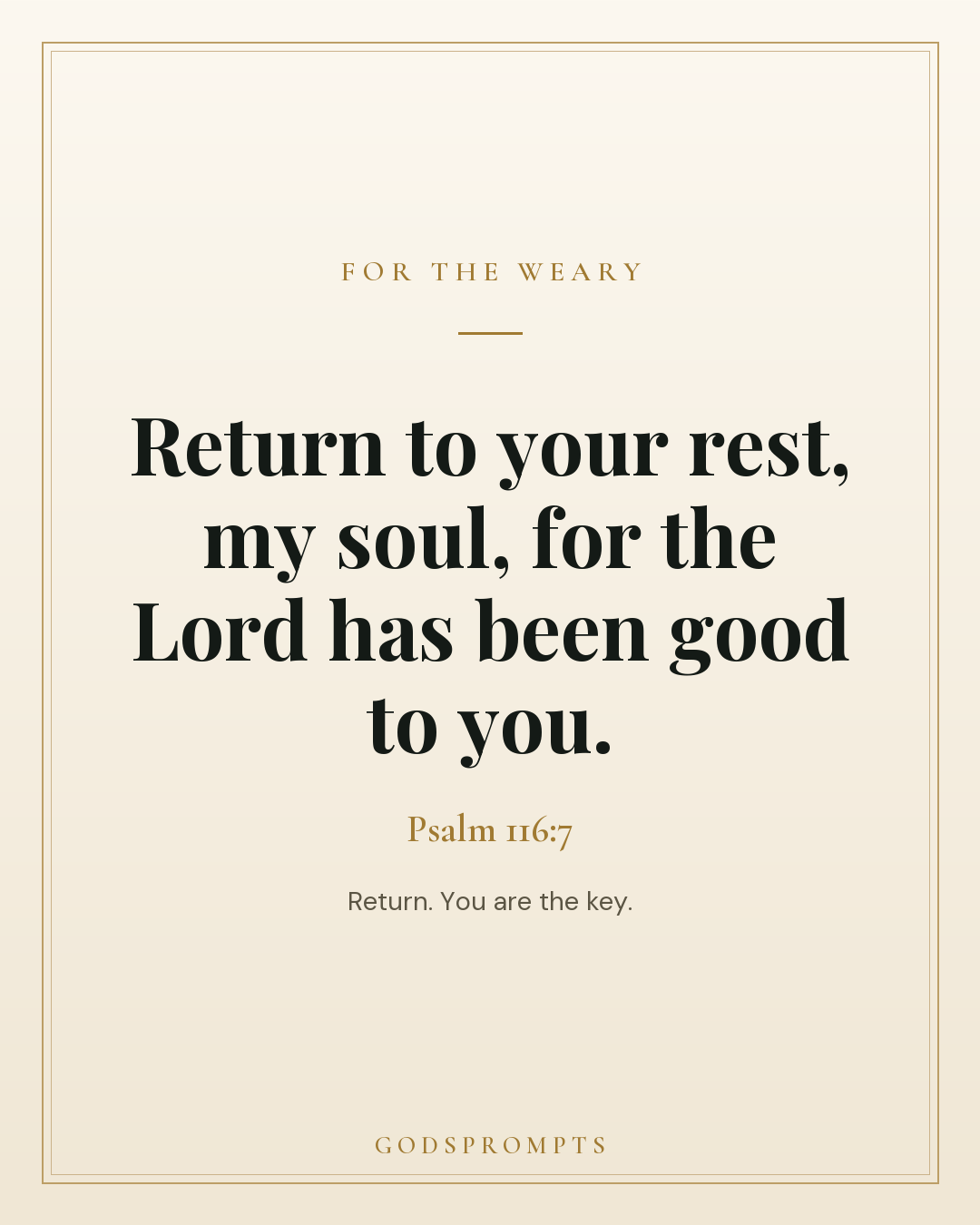 Psalm 116:7 scripture card