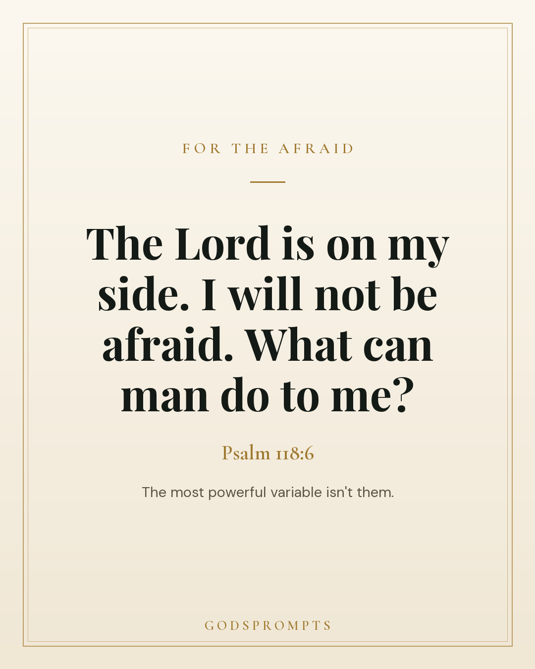 Psalm 118:6 scripture card