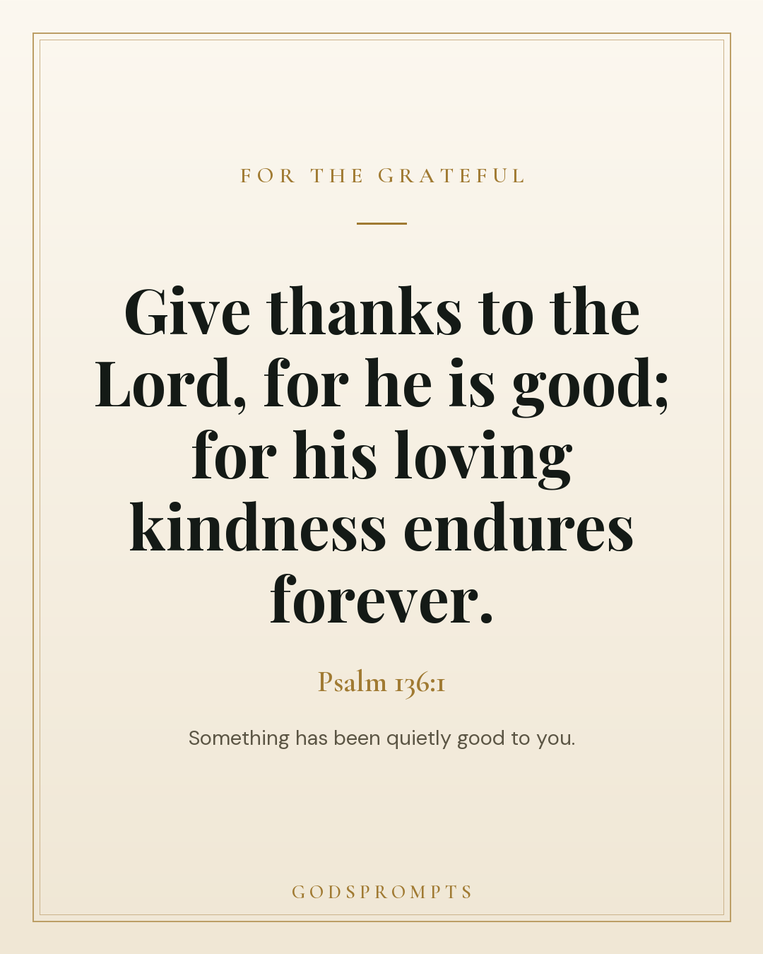 Psalm 136:1 scripture card