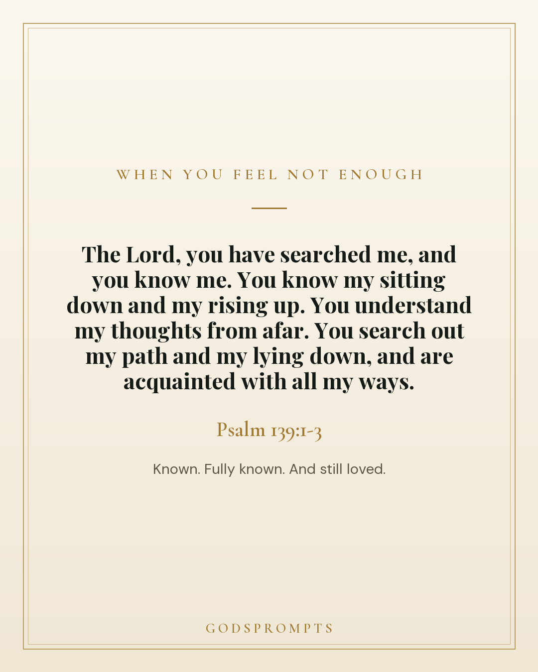 Psalm 139:1-3 scripture card