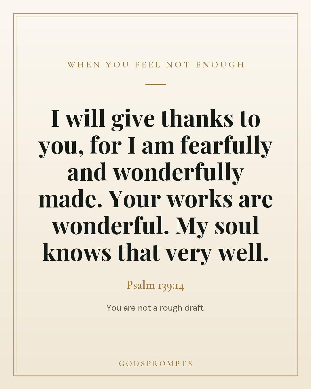 Psalm 139:14 scripture card