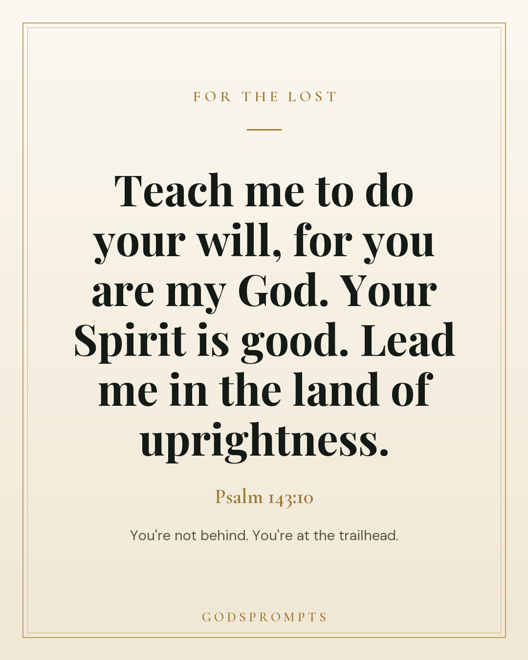 Psalm 143:10 scripture card