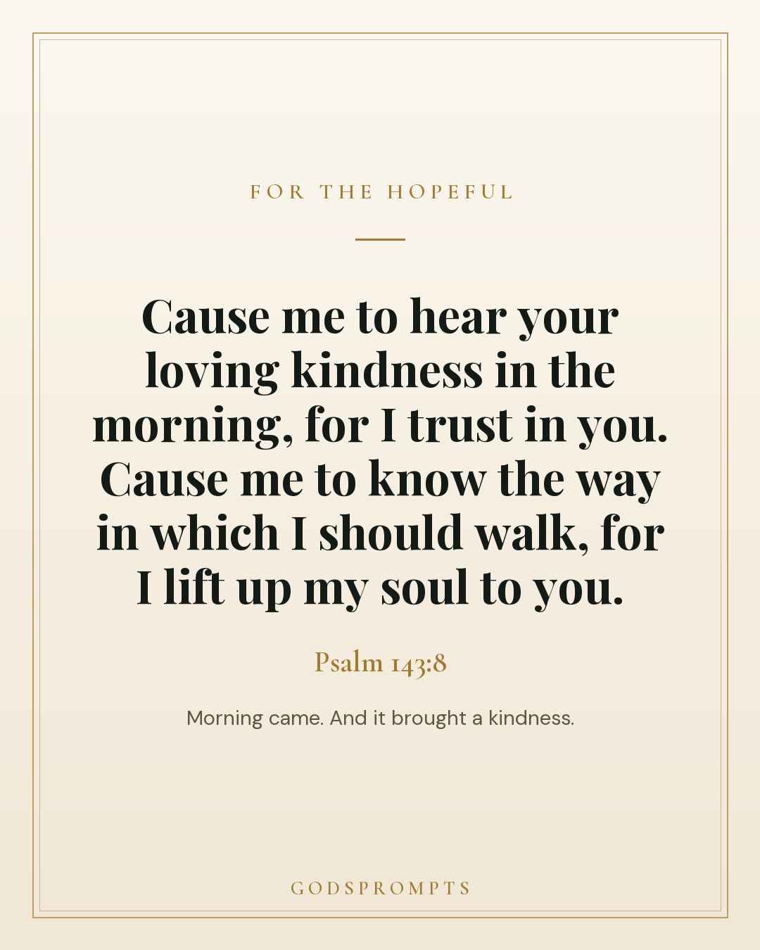 Psalm 143:8 scripture card
