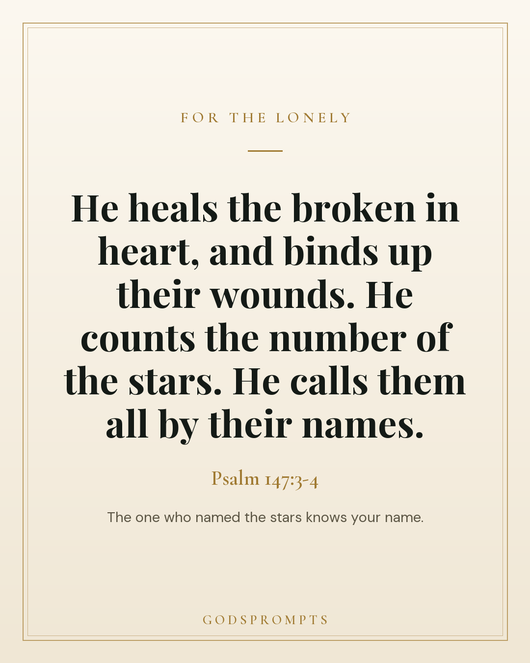 Psalm 147:3-4 scripture card