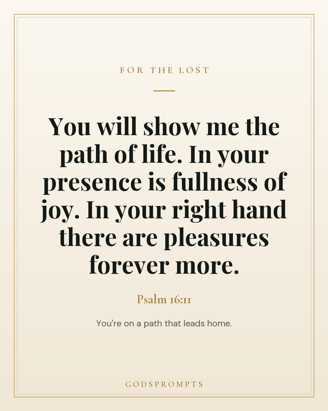 Psalm 16:11 scripture card