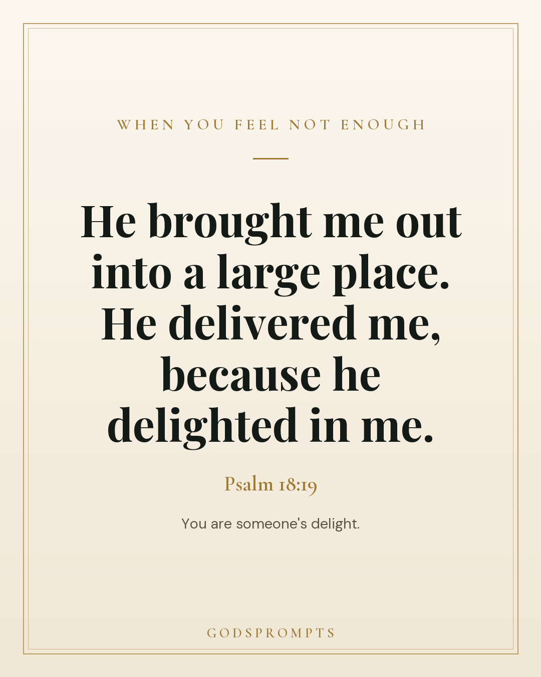 Psalm 18:19 scripture card