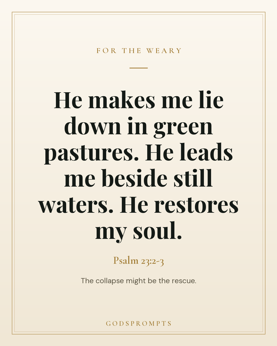Psalm 23:2-3 scripture card