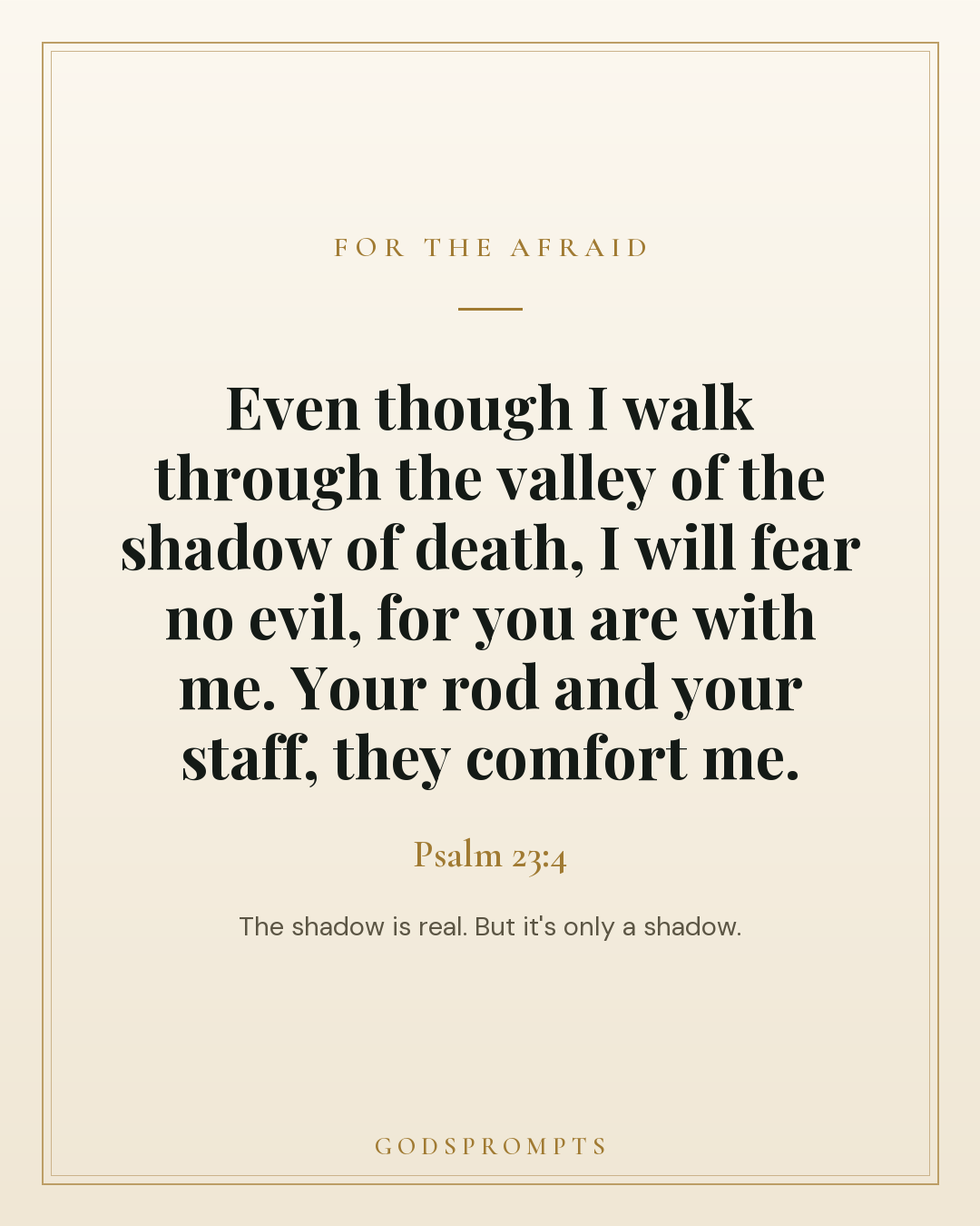 Psalm 23:4 scripture card