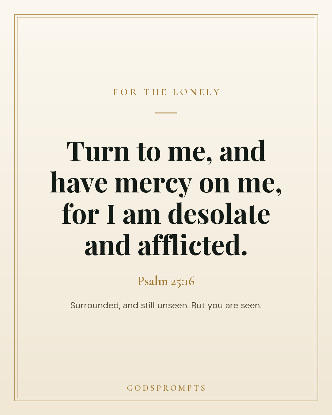 Psalm 25:16 scripture card