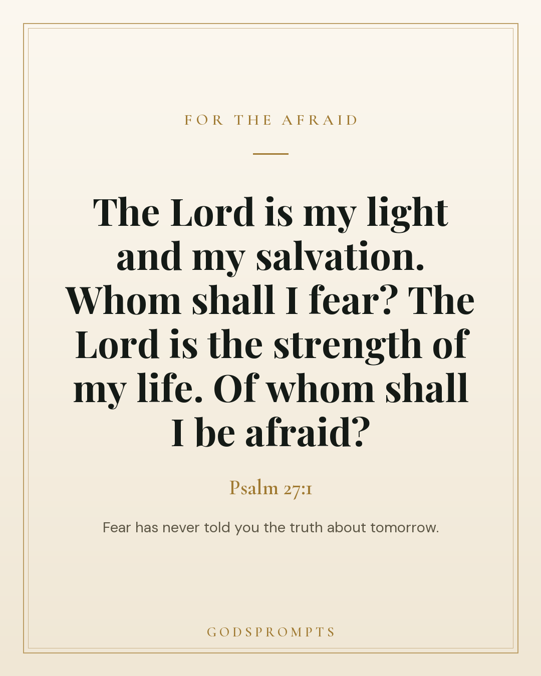 Psalm 27:1 scripture card