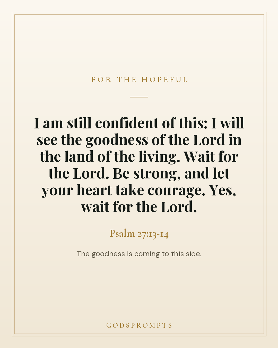 Psalm 27:13-14 scripture card