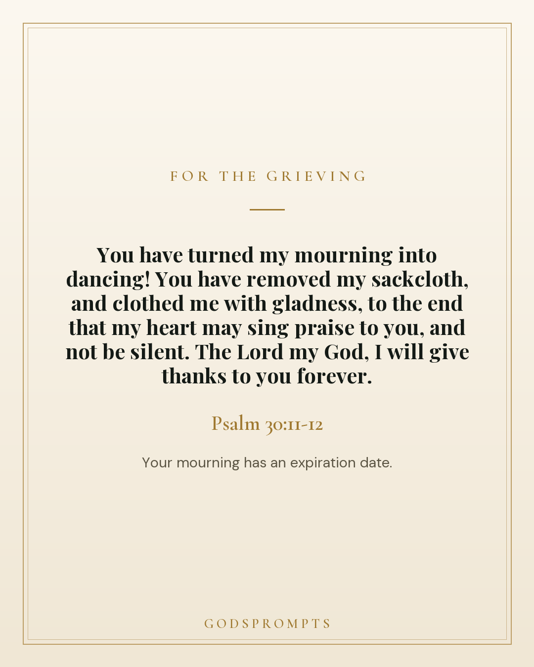 Psalm 30:11-12 scripture card