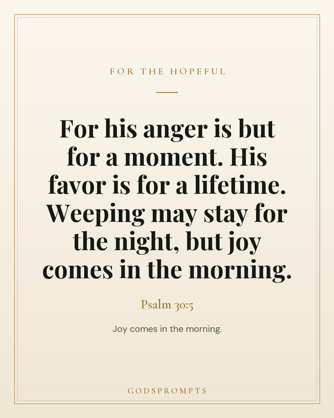 Psalm 30:5 scripture card