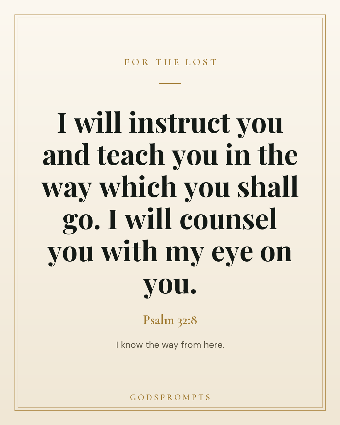 Psalm 32:8 scripture card