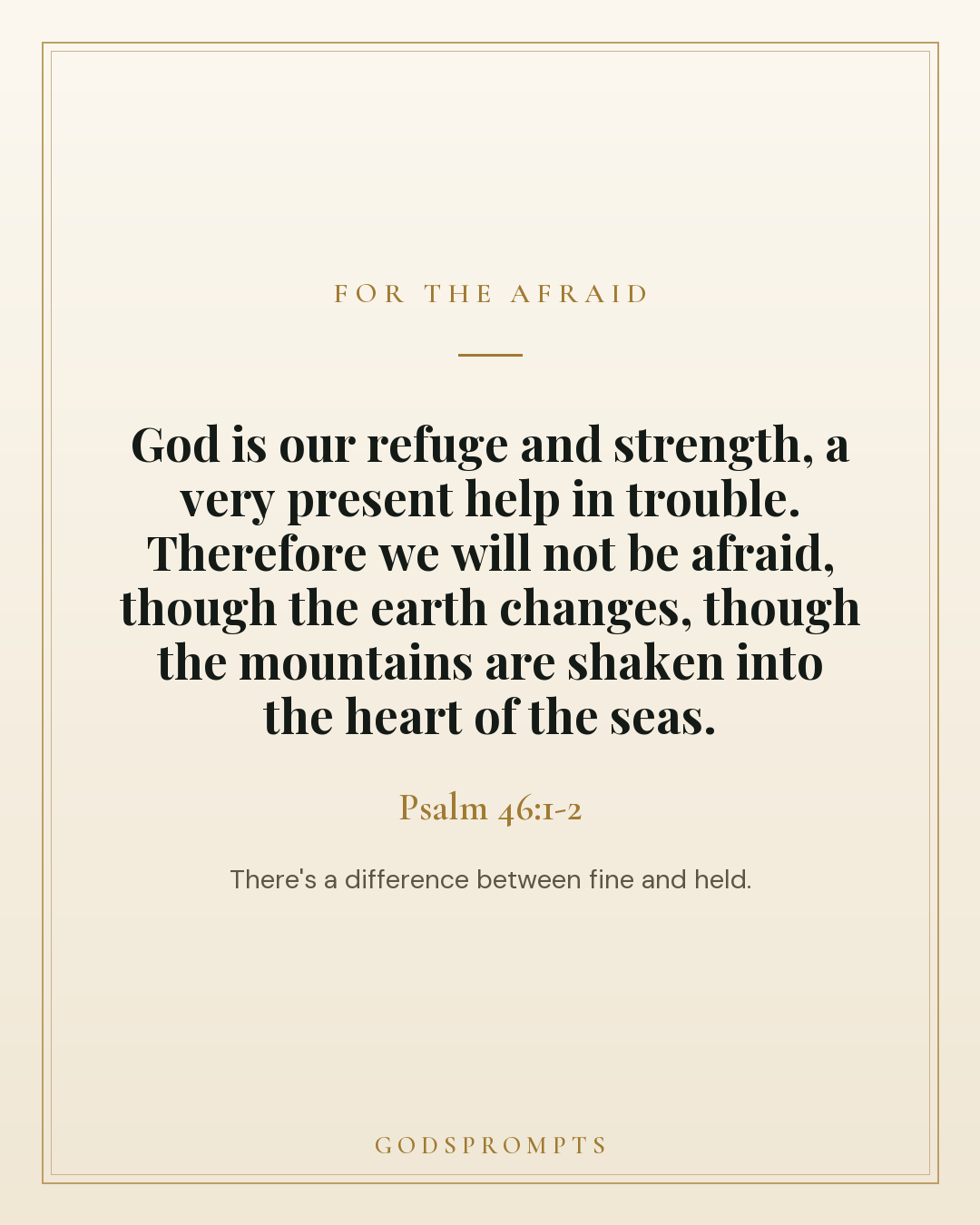 Psalm 46:1-2 scripture card