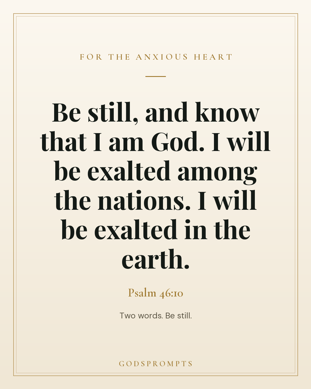 Psalm 46:10 scripture card