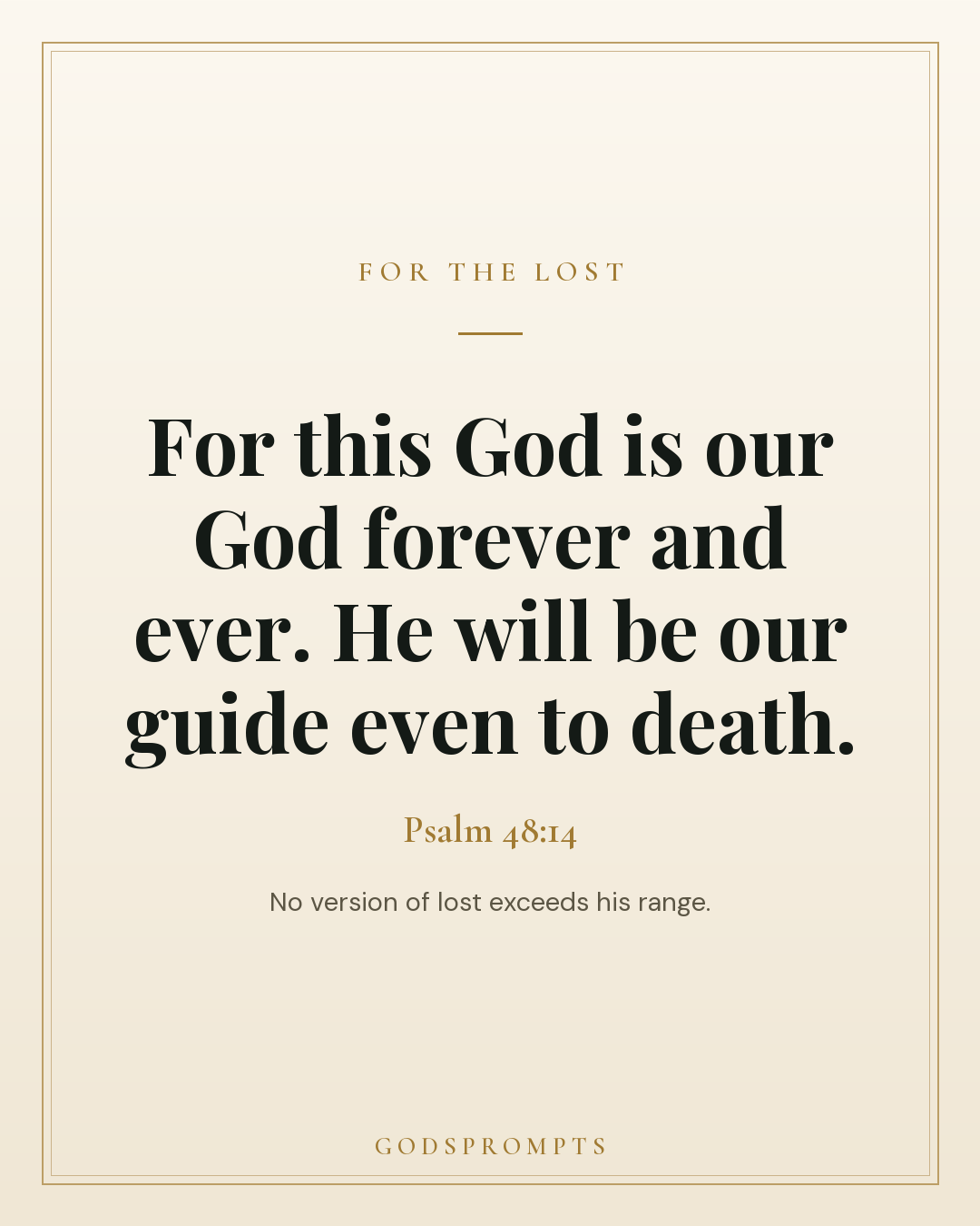 Psalm 48:14 scripture card