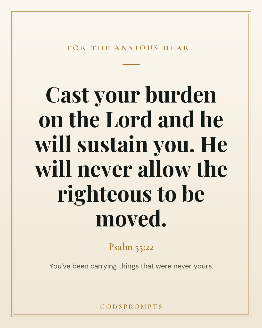Psalm 55:22 scripture card