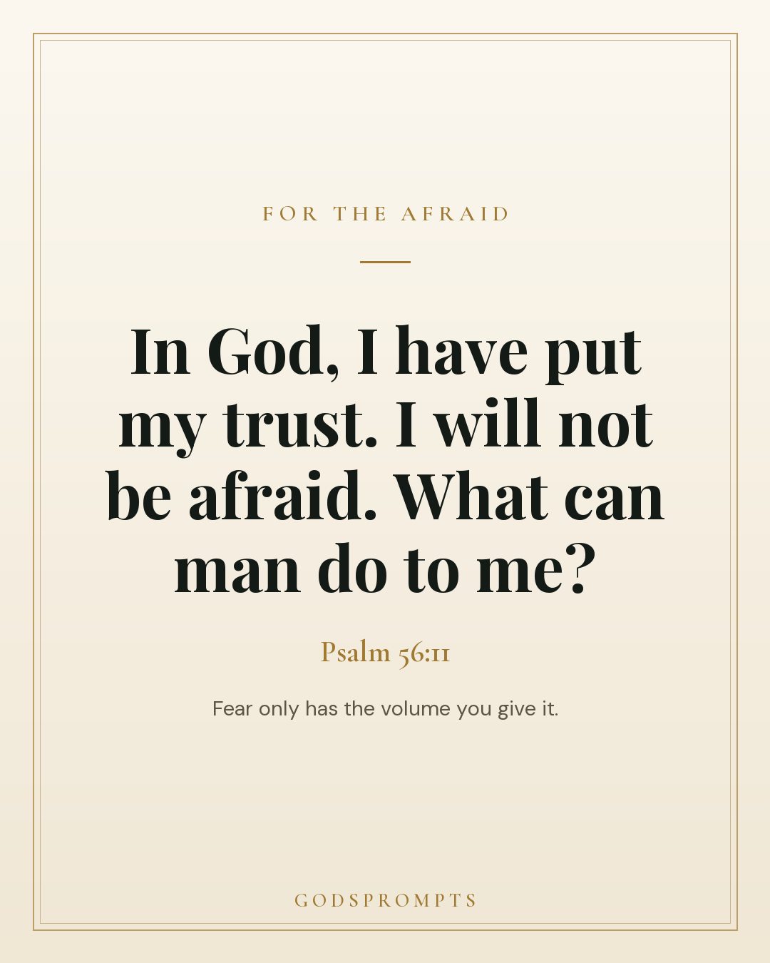 Psalm 56:11 scripture card