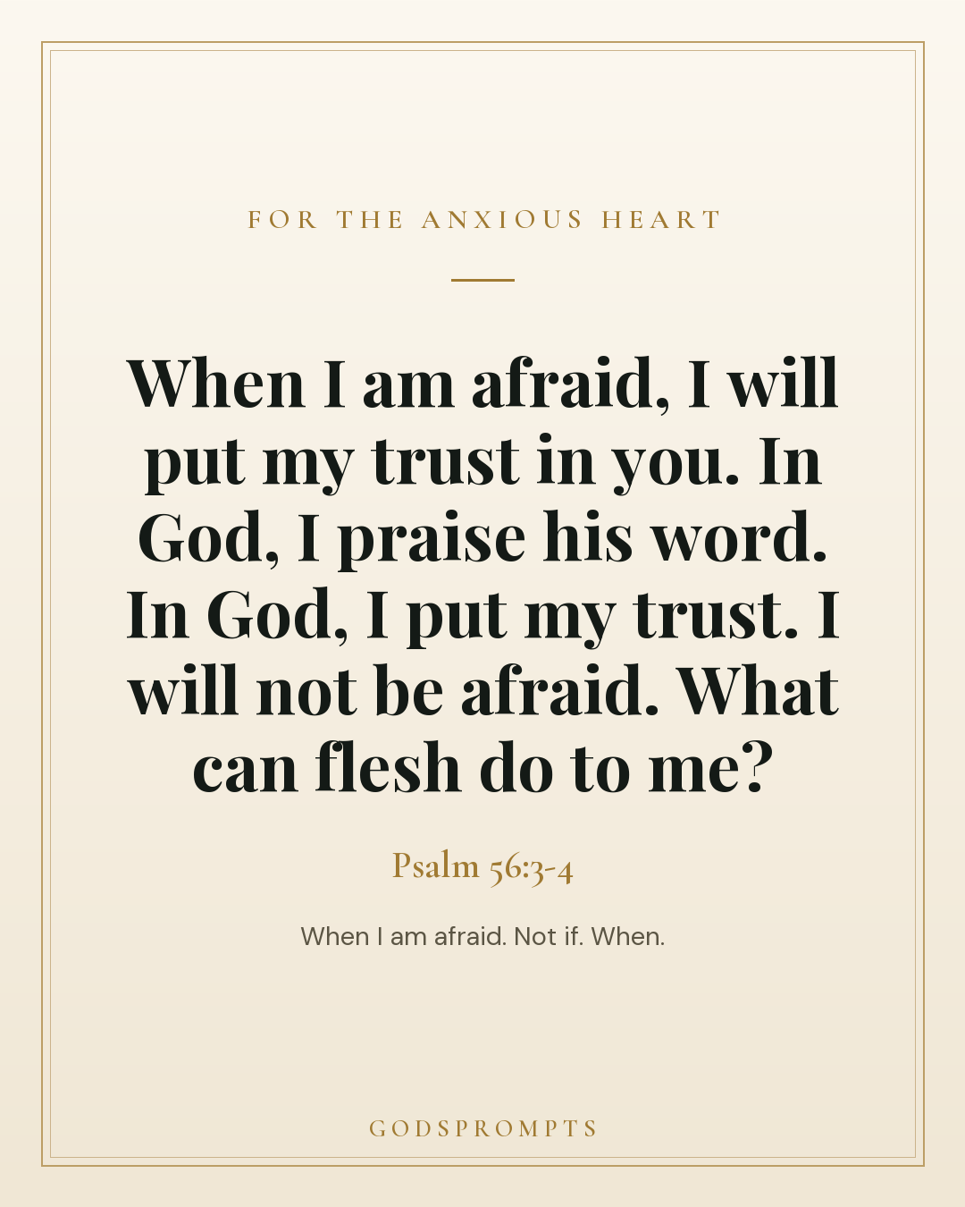 Psalm 56:3-4 scripture card