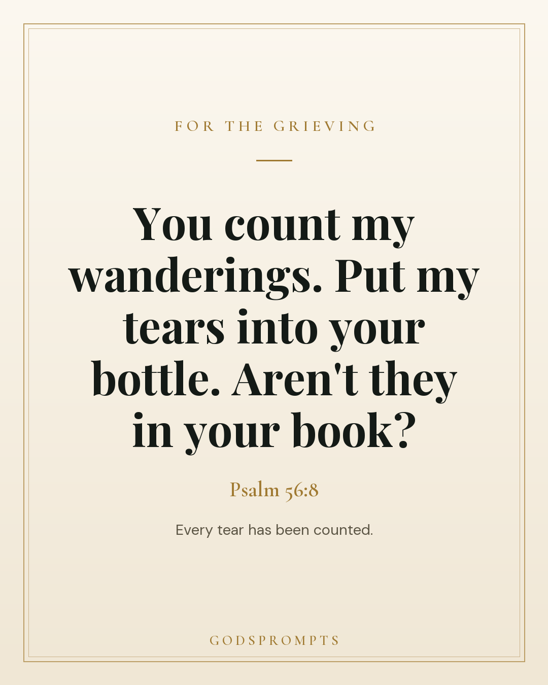 Psalm 56:8 scripture card