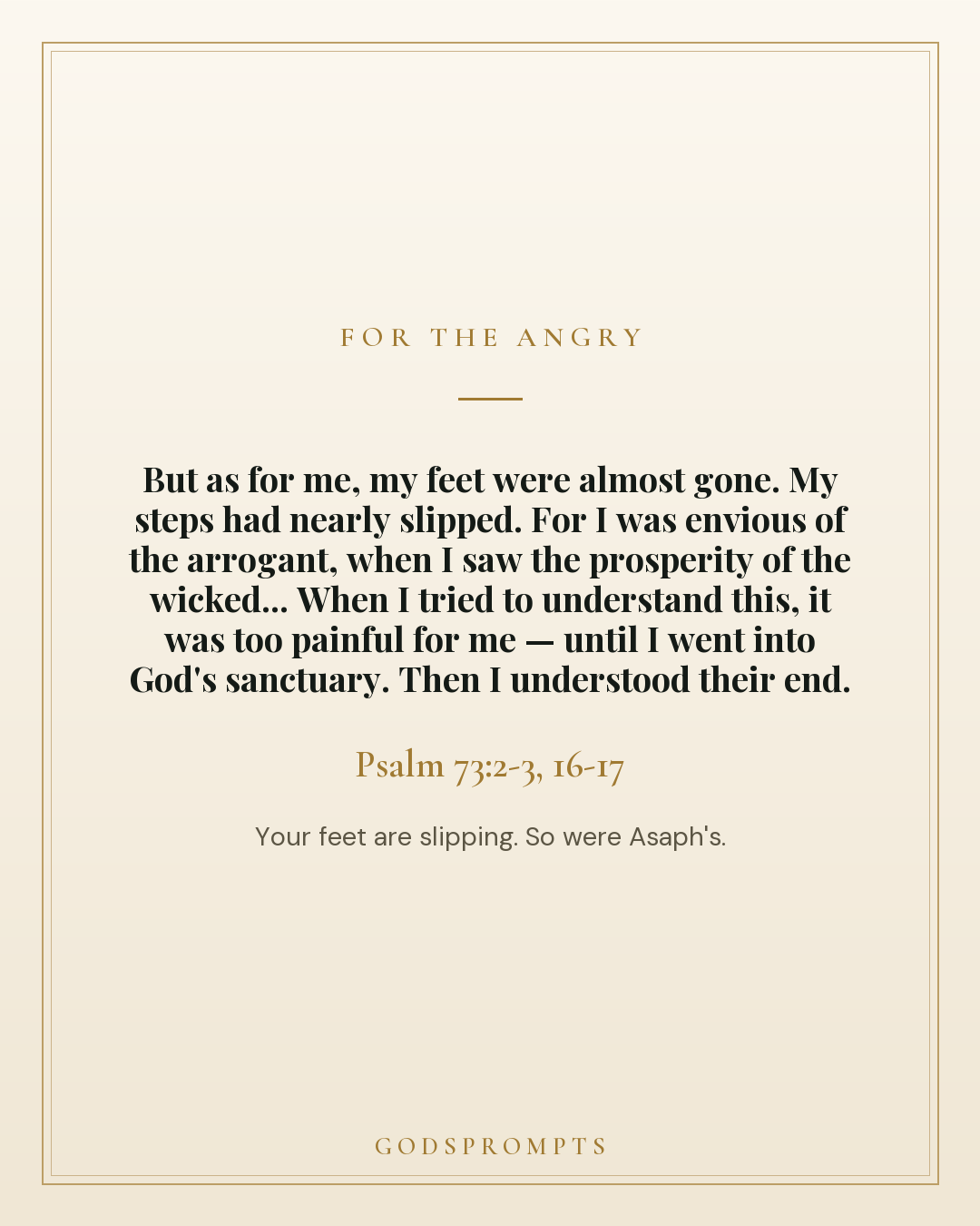 Psalm 73:2-3, 16-17 scripture card