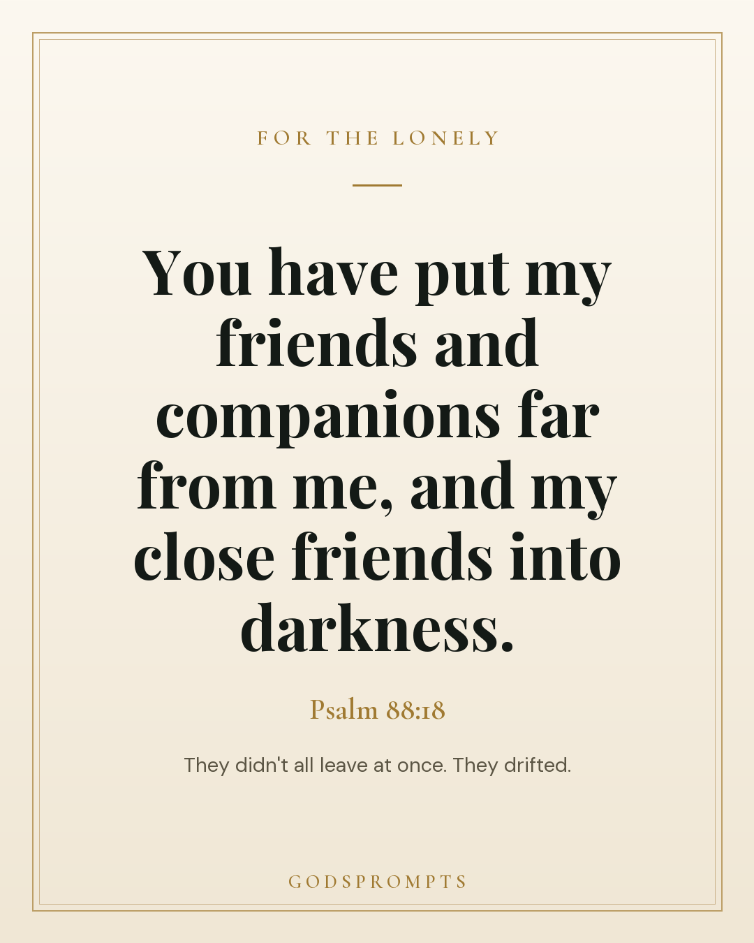 Psalm 88:18 scripture card