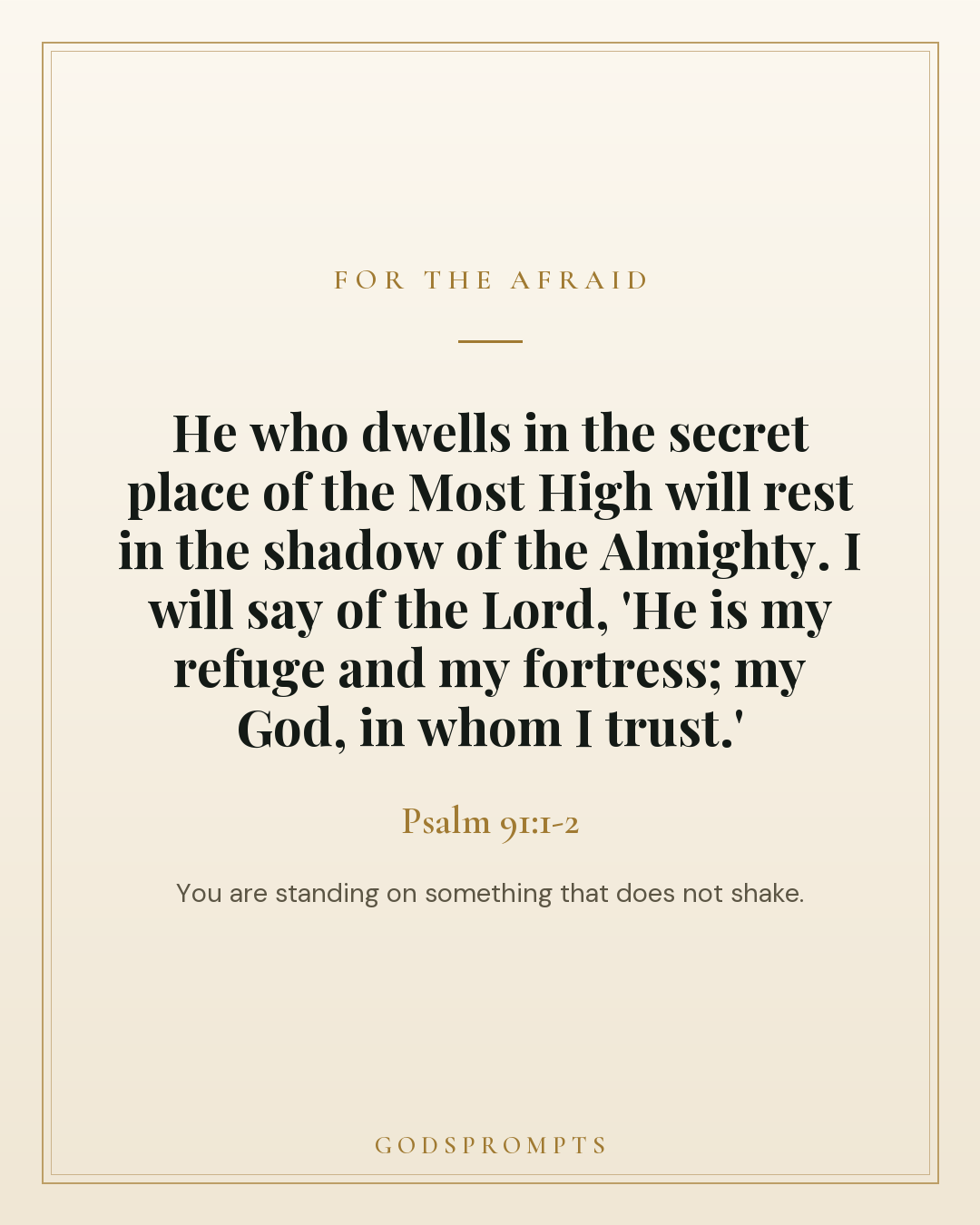 Psalm 91:1-2 scripture card