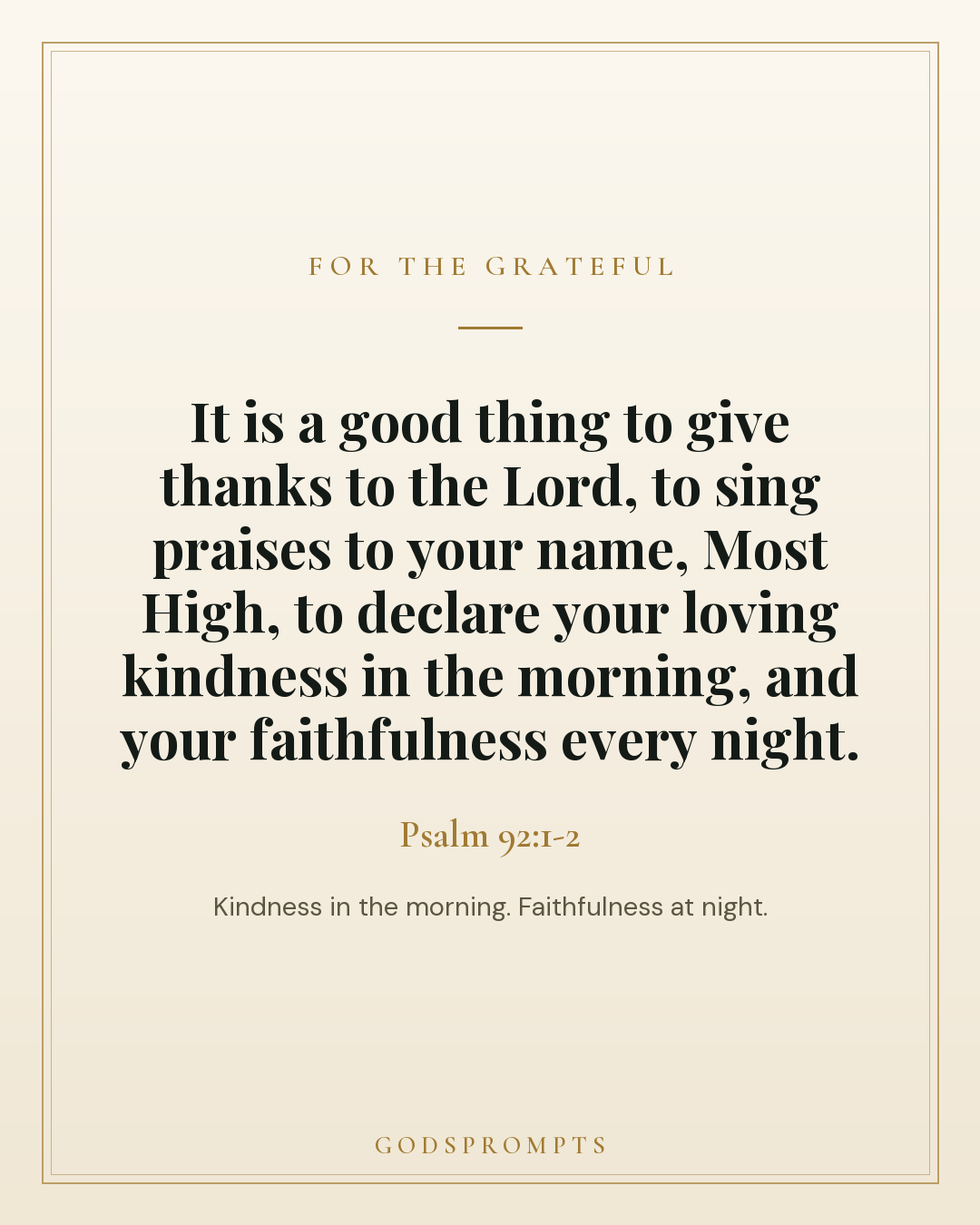 Psalm 92:1-2 scripture card