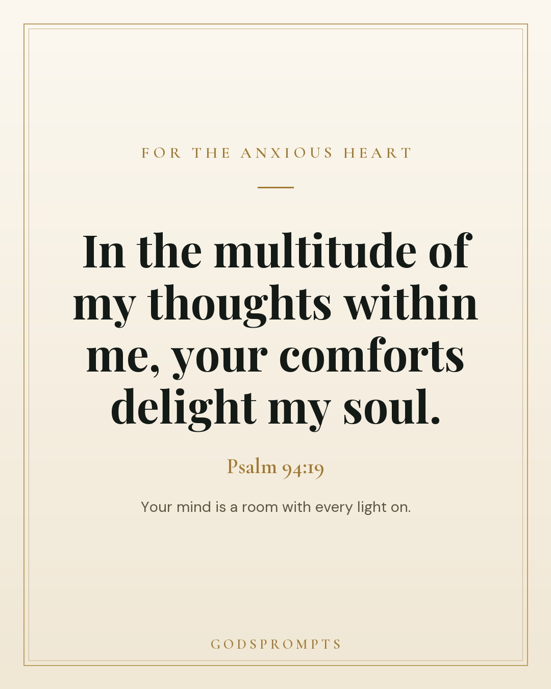 Psalm 94:19 scripture card